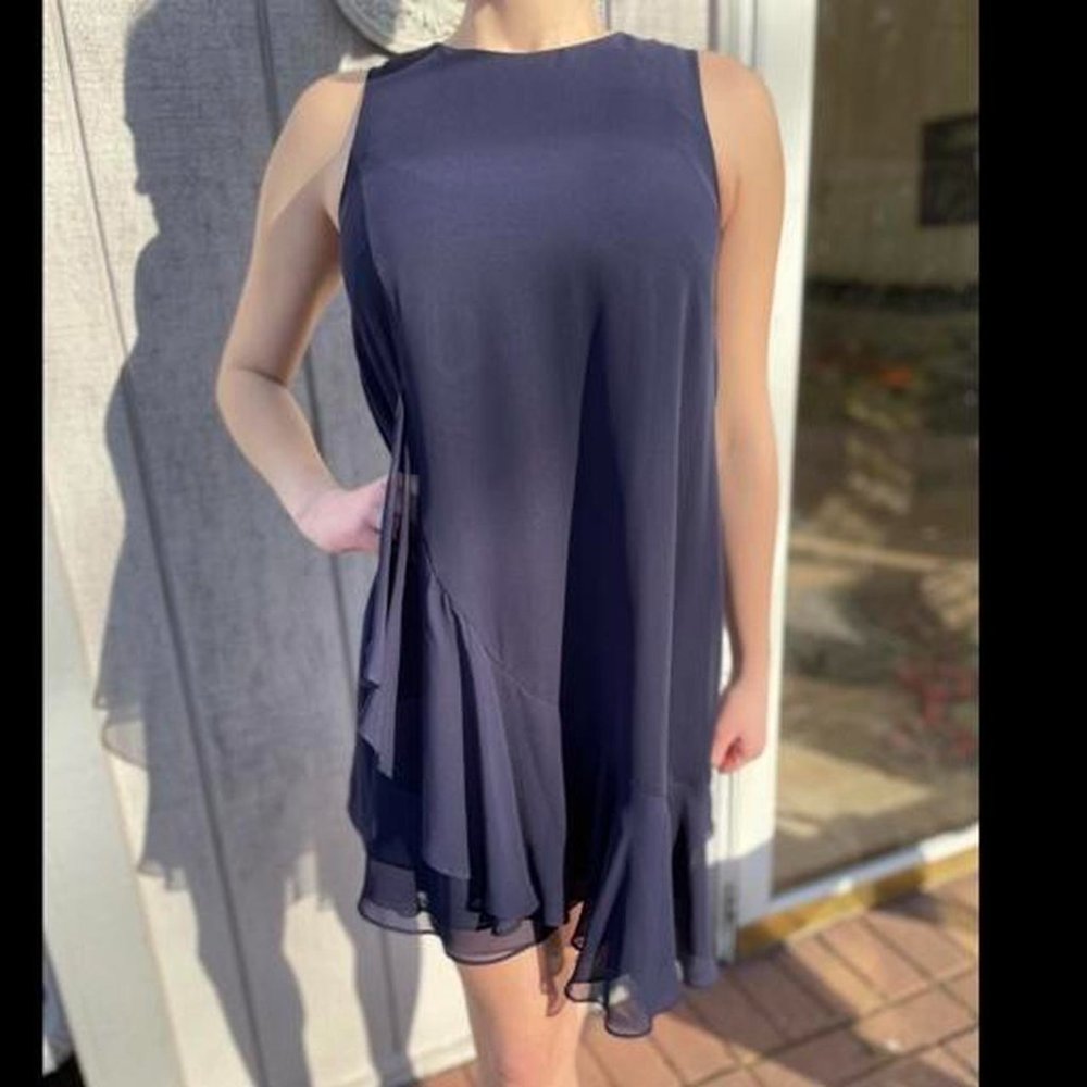 Navy Flowy Dress Eliza J